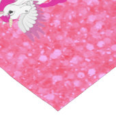 ピンクグリッターパステルユニコーンパーティーテーマ ロングテーブルランナー (コーナー)