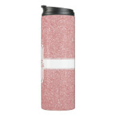 ピンクグリッターパーソナライズされたサーマルタンブラー タンブラー (回転右)