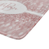 ピンクグリッターパーソナライズカットボード カッティングボード (角)