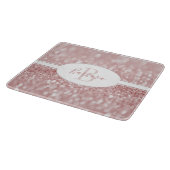 ピンクグリッターパーソナライズカットボード カッティングボード (角)