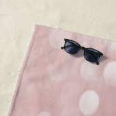 ピンクグリッターパーソナライズビーチタオル ビーチタオル (インサイチュ)