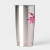 ピンクグリッターパームツリー金ゴールドラブ 保温保冷タンブラー (右面)