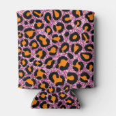 ピンクグリッターヒョウガーリーチータシック誕生日 缶クーラー (裏面)