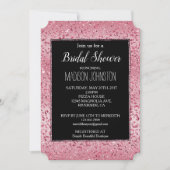 ピンクグリッターヒョウグラデーション 招待状 (正面)