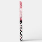 ピンクグリッターヒョウ印刷きらめく パーソナライズされた Case-Mate iPhoneケース (裏面 / 左)