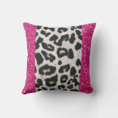 ピンクグリッターヒョウ印刷装飾用クッション クッション (裏面)