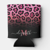 ピンクグリッターヒョウ印刷 缶クーラー (裏面)