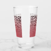 ピンクグリッターヒョウ皮 タンブラーグラス (左)