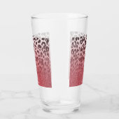 ピンクグリッターヒョウ皮 タンブラーグラス (右)