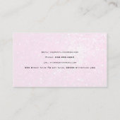 ピンクグリッタービューティシアンカードモノグラム 名刺 (裏面)