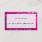 ピンクグリッタービューティシアン名刺 名刺 (裏面)
