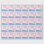 ピンクグリッタービーチパーティー ラッピングペーパー (フラット)