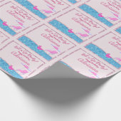 ピンクグリッタービーチパーティー ラッピングペーパー (角)