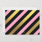 ピンクグリッターフォトキンセアニェラ招待状 招待状 (裏面)