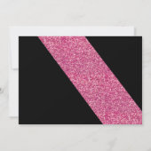 ピンクグリッターフォトフレーム卒業招待状 招待状 (裏面)