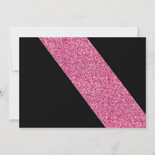 ピンクグリッターフォトフレーム卒業招待状 招待状 (裏面)