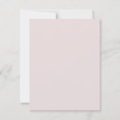 ピンクグリッターフレームバプテスマ 招待状 (裏面)