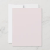 ピンクグリッターフレームバプテスマ 招待状 (裏面)