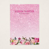 ピンクグリッターフローライヤリングディスプレイ (正面)