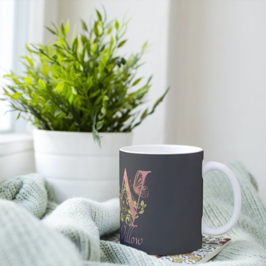 ピンクグリッターフローラW コーヒーマグカップ