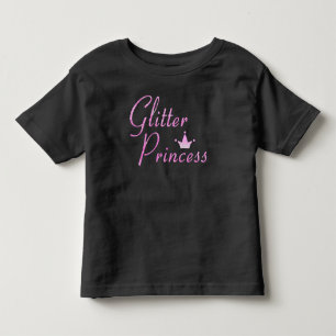 ピンクグリッタープリンセスクラウングリッタースパーク トドラーTシャツ