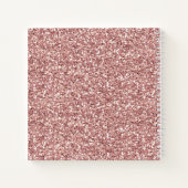 ピンクグリッターベビーシャワーゲストブックメモリ ノートブック (裏面)