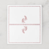 ピンクグリッターベビー足ベビーシャワーテント座席表 プレイスカード (外部開封)