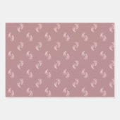 ピンクグリッターベビー足ベビーシャワーラッピング紙 ラッピングペーパーシート (正面)