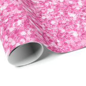 ピンクグリッターホワイトスパークルプリント ラッピングペーパー (ロールコーナー)