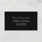 ピンクグリッターホワイトダイヤモンドリップメイクアップアーティスト 名刺 (裏面)