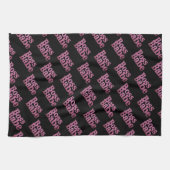 ピンクグリッターボスバベ キッチンタオル (横)