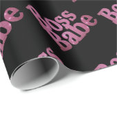 ピンクグリッターボスバベ ラッピングペーパー (ロールコーナー)