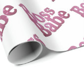 ピンクグリッターボスバベ ラッピングペーパー (ロールコーナー)