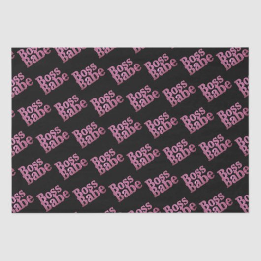 ピンクグリッターボスバベ 薄葉紙 (正面)