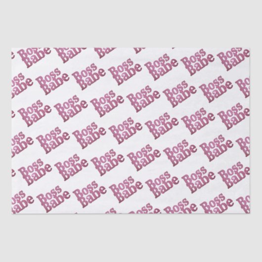 ピンクグリッターボスバベ 薄葉紙 (正面)