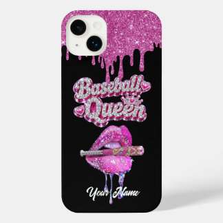 ピンクグリッターボスベイビークイーンカスタムフォンケース iPhone 14 PLUSケース