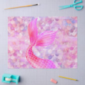 ピンクグリッターマーメイドテール 薄葉紙 (クラフト)