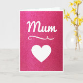 ピンクグリッタームームカード カード (黄色い花)