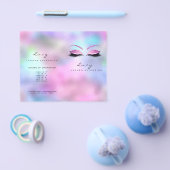 ピンクグリッターメイクアップ目のラッシュプライスリーフレットブルー チラシ (シングル)