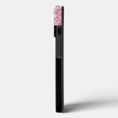 ピンクグリッターモノグラムイニシャルオンブラック Case-Mate iPhoneケース (裏面 / 左)