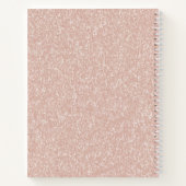 ピンクグリッターモノグラム ノートブック (裏面)