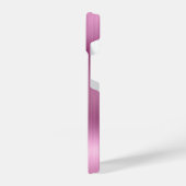 ピンクグリッターモノグラム iPhoneケース (左側面)