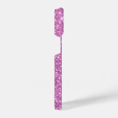 ピンクグリッターモノグラム iPhoneケース (右側面)