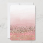 ピンクグリッターモロッコインディアンプリンセススウィート16 招待状 (裏面)