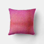 ピンクグリッターユニコーンレインボースパークルパーソナライズされた クッション (裏面)