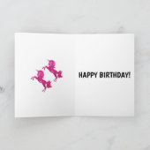 ピンクグリッターユニコーン カード (内部)