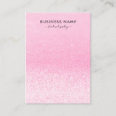 ピンクグリッターライツイヤリングジュエリー表示 名刺 (正面)