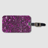 ピンクグリッターラゲッジタグ ラゲッジタグ (正面横)