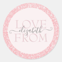 ピンクグリッターラブネームカスタム