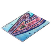 ピンクグリッターラブハートアートノートブックジャーナル ノートブック (左側)